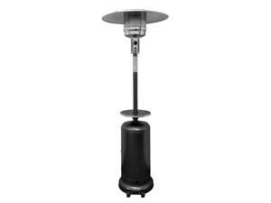 AZ Patio Heaters 87" Tall Matte Black Patio Heater With Table HLDS01-PCT AZ Patio Heaters 87" Tall Matte Black Patio Heater With Table HLDS01-PCT