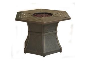Cambridge HEX1PCFP Hexagonal High-Top Gas Fire Pit Table Cambridge HEX1PCFP Hexagonal High-Top Gas Fire Pit Table