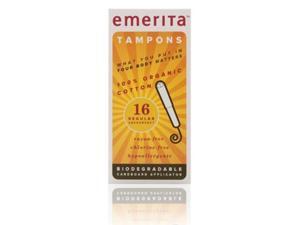 Organic Cotton Regular Tampons - Emerita - 16 - Tampon Organic Cotton Regular Tampons - Emerita - 16 - Tampon
