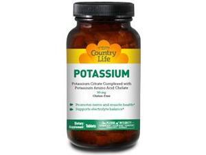 Potassium 99mg - Country Life - 250 - Tablet Potassium 99mg - Country Life - 250 - Tablet
