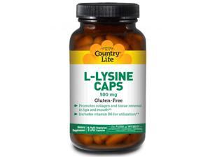 L-Lysine 500mg With B6 - Country Life - 100 - VegCap L-Lysine 500mg With B6 - Country Life - 100 - VegCap