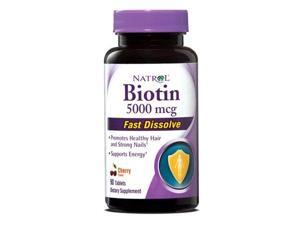 Biotin 5000 mcg Fast Dissolve - Natrol - 90 - Tablet Biotin 5000 mcg Fast Dissolve - Natrol - 90 - Tablet