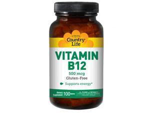 Vitamin B-12 500mcg - Country Life - 100 - Tablet Vitamin B-12 500mcg - Country Life - 100 - Tablet