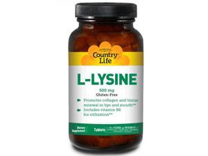 L-Lysine 500mg With B6 - Country Life - 100 - Tablet L-Lysine 500mg With B6 - Country Life - 100 - Tablet