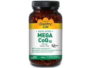 MAXI-SORB CoQ10 Mega Q-Gel 100 mg - Country Life - 90 - Softgel MAXI-SORB CoQ10 Mega Q-Gel 100 mg - Country Life - 90 - Softgel