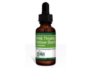 Milk Thistle Yellow Dock Supreme Extract - Gaia Herbs - 1 oz - Liquid Milk Thistle Yellow Dock Supreme Extract - Gaia Herbs - 1 oz - Liquid