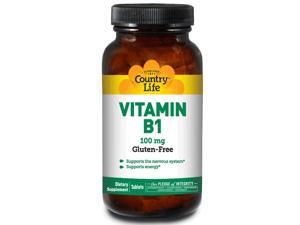 Vitamin B-1 100mg - Country Life - 100 - Tablet Vitamin B-1 100mg - Country Life - 100 - Tablet
