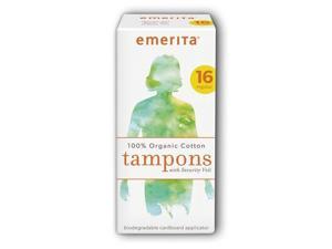 Organic Cotton Organic Cotton Regular Applicator Tampons - Emerita - 16 ct - Box Organic Cotton Organic Cotton Regular Applicator Tampons - Emerita - 16 ct - Box