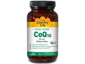 Maxi-Sorb CoQ-10 Q-Gel 30mg - Country Life - 120 - Softgel Maxi-Sorb CoQ-10 Q-Gel 30mg - Country Life - 120 - Softgel