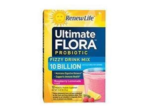 Ultimate Flora Probiotic Fizzy Drink Mix Raspberry Lemonade - Renew Life - 10 Packets - Box Ultimate Flora Probiotic Fizzy Drink Mix Raspberry Lemonade - Renew Life - 10 Packets - Box