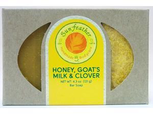 Honey, Goat's Milk, and Clover Soap - Sunfeather - 4.3 oz - Bar Soap Honey, Goat's Milk, and Clover Soap - Sunfeather - 4.3 oz - Bar Soap