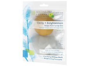 Clarity Konjac Facial Sponge Duo - Andalou Naturals - 2 pieces - Pack Clarity Konjac Facial Sponge Duo - Andalou Naturals - 2 pieces - Pack