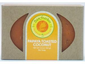 Papaya & Toasted Coconut Soap - Sunfeather - 4.3 oz - Bar Soap Papaya & Toasted Coconut Soap - Sunfeather - 4.3 oz - Bar Soap