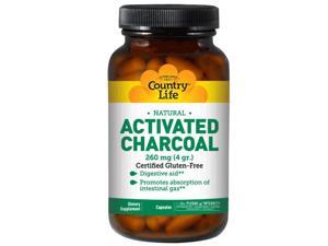 Charcoal 260mg - Country Life - 100 - VegCap Charcoal 260mg - Country Life - 100 - VegCap