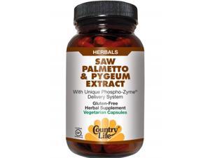 Saw Palmetto & Pygeum Extract - Country Life - 60 - VegCap Saw Palmetto & Pygeum Extract - Country Life - 60 - VegCap