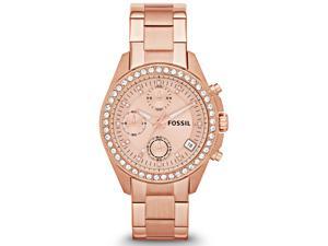 Fossil Decker Chronograph Rose Dial Rose Gold-tone Bracelet Ladies Watch ES3352 Fossil Decker Chronograph Rose Dial Rose Gold-tone Bracelet Ladies Watch ES3352