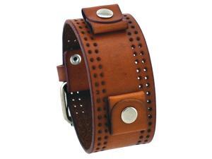 Nemesis WP-B 22mm Lug Width Brown Wide Leather Cuff Wrist Watch Band Nemesis WP-B 22mm Lug Width Brown Wide Leather Cuff Wrist Watch Band