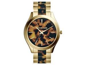 Michael Kors MK4284 Runway Slim Golden Tortoise Stainless Steel 3-Hand Watch Michael Kors MK4284 Runway Slim Golden Tortoise Stainless Steel 3-Hand Watch