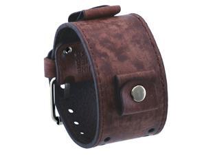 Nemesis FLBB-B 26mm Lug Width Wide Vintage Tan Brown Leather Cuff Watch Band Nemesis FLBB-B 26mm Lug Width Wide Vintage Tan Brown Leather Cuff Watch Band