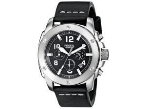 Fossil FS4928 Men's Modern Machine Leather Band Black Dial Chronograph Watch Fossil FS4928 Men's Modern Machine Leather Band Black Dial Chronograph Watch