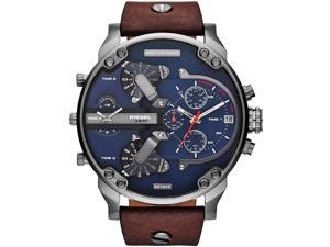 Diesel DZ7314 Men's Mr Daddy 2.0 Leather Band Quad 4 Time Zone Chronograph Watch Diesel DZ7314 Men's Mr Daddy 2.0 Leather Band Quad 4 Time Zone Chronograph Watch