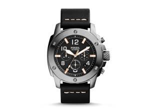 Fossil Men's FS5016 Modern Machine Chronograph Leather Watch - Black Fossil Men's FS5016 Modern Machine Chronograph Leather Watch - Black