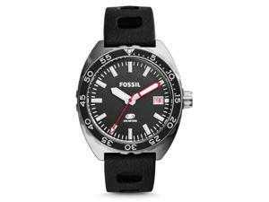 Fossil FS5053 Men's Breaker Three-Hand Date Silicone Band Black Dial Watch Fossil FS5053 Men's Breaker Three-Hand Date Silicone Band Black Dial Watch