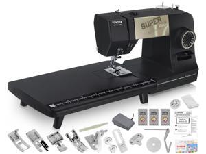 TOYOTA Super Jeans J17XL Sewing Machine (Glides Over 12 Layers of Denim) w/ Extension Table, Gliding Foot, Blind Hem Foot, Zipper Foot, Overcast Foot, Needles and More! TOYOTA Super Jeans J17XL Sewing Machine (Glides Over 12 Layers of Denim) w/ Extension Table, Gliding Foot, Blind Hem Foot, Zipper Foot, Overcast Foot, Needles and More!
