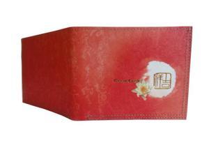 Mighty Tear-resistant Wallet - Chinese Calligraphy with Extended Lotus Blessing Mighty Tear-resistant Wallet - Chinese Calligraphy with Extended Lotus Blessing