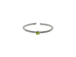 Effy Jewlery Sterling Silver Oval Peridot Rope Bracelet, 1.40 TCW Effy Jewlery Sterling Silver Oval Peridot Rope Bracelet, 1.40 TCW