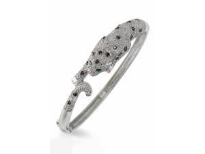 Effy Jewlery Signature White Gold Diamond & Emerald Bangle, 3.46 TCW Effy Jewlery Signature White Gold Diamond & Emerald Bangle, 3.46 TCW