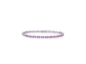 Effy Jewlery Sterling Silver Pink and White Sapphire 7" Bracelet Effy Jewlery Sterling Silver Pink and White Sapphire 7" Bracelet