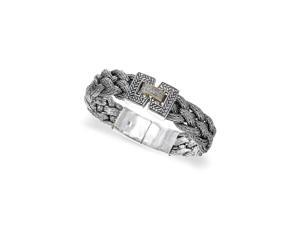 Effy Jewlery Effy 925 Sterling Silver and 18K Yellow Gold Woven Bracelet Effy Jewlery Effy 925 Sterling Silver and 18K Yellow Gold Woven Bracelet