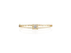 Effy Jewlery Effy Diversa 14K Yellow Gold Black and White Diamond Bangle, 1.61 TCW Effy Jewlery Effy Diversa 14K Yellow Gold Black and White Diamond Bangle, 1.61 TCW