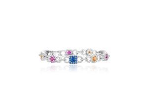Effy Jewlery Effy 14K White Gold Multi Sapphire and Diamond Bracelet, 4.74 TCW Effy Jewlery Effy 14K White Gold Multi Sapphire and Diamond Bracelet, 4.74 TCW