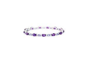Effy Jewlery Effy 14K White Gold Amethyst, Tanzanite and Diamond Bracelet, 8.73 TCW Effy Jewlery Effy 14K White Gold Amethyst, Tanzanite and Diamond Bracelet, 8.73 TCW