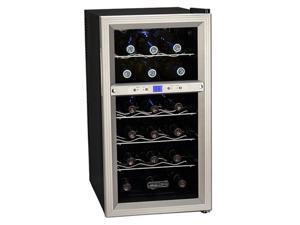 Koldfront 18-Bottle Dual Zone Thermoelectric Wine Cooler - Silver/Black Koldfront 18-Bottle Dual Zone Thermoelectric Wine Cooler - Silver/Black