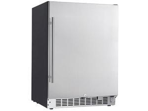 5.49 Cu. Ft. EdgeStar 142 Can Stainless Steel Beverage Cooler - Black and Stainless Stee 5.49 Cu. Ft. EdgeStar 142 Can Stainless Steel Beverage Cooler - Black and Stainless Stee
