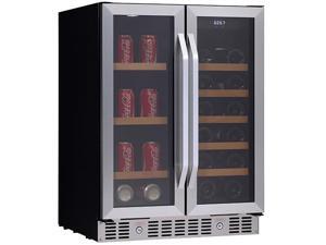 EdgeStar 24 Inch Built-In Wine and Beverage Cooler with French Doors EdgeStar 24 Inch Built-In Wine and Beverage Cooler with French Doors