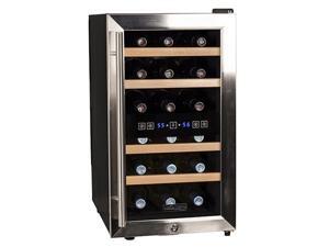 Koldfront 18-Bottle Dual Zone Stainless Steel Wine Cooler Koldfront 18-Bottle Dual Zone Stainless Steel Wine Cooler