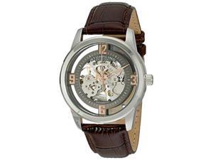 Stuhrling 877 03 Men Winchester Automatic Self-Wind Skeleton Brown Leather Watch Stuhrling 877 03 Men Winchester Automatic Self-Wind Skeleton Brown Leather Watch