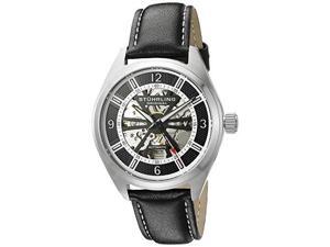 Stuhrling 598 02 Turbine Automatic Skeleton Black Leather Mens Watch Stuhrling 598 02 Turbine Automatic Skeleton Black Leather Mens Watch
