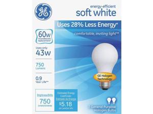 GE Lighting 63003 2-Pack Soft White Halogen Light Bulb-43W SW HALOGEN BULB GE Lighting 63003 2-Pack Soft White Halogen Light Bulb-43W SW HALOGEN BULB