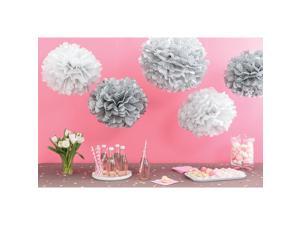 Tissue Paper Pom-Pom Kit -Silver Patterned Tissue Paper Pom-Pom Kit -Silver Patterned