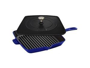 Staub American Square Grill - 12" Grill/Press Combo - Dark Blue Staub American Square Grill - 12" Grill/Press Combo - Dark Blue