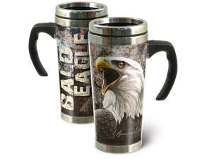 American Expedition Bald Eagle 24 oz. Steel Travel Mug SG24-103 American Expedition Bald Eagle 24 oz. Steel Travel Mug SG24-103