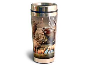 American Expedition 16oz Steel Travel Mug Elk Collage STMG 304 American Expedition 16oz Steel Travel Mug Elk Collage STMG 304
