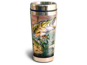 American Expedition 16oz Steel Travel Mug Bass Collage STMG 311 American Expedition 16oz Steel Travel Mug Bass Collage STMG 311