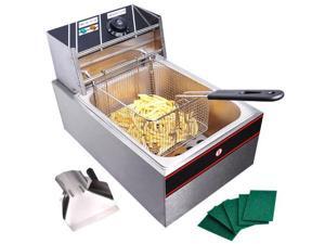 Commercial Stainless Steel Electric Countertop Deep Fryer Commercial Stainless Steel Electric Countertop Deep Fryer