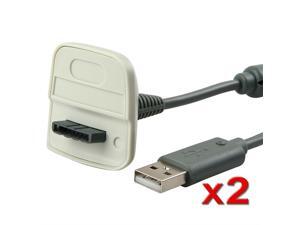 eForCity 2-Pack USB Charging Cable Cord for Microsoft Xbox 360 / Xbox 360 Slim Wireless Game Controller eForCity 2-Pack USB Charging Cable Cord for Microsoft Xbox 360 / Xbox 360 Slim Wireless Game Controller